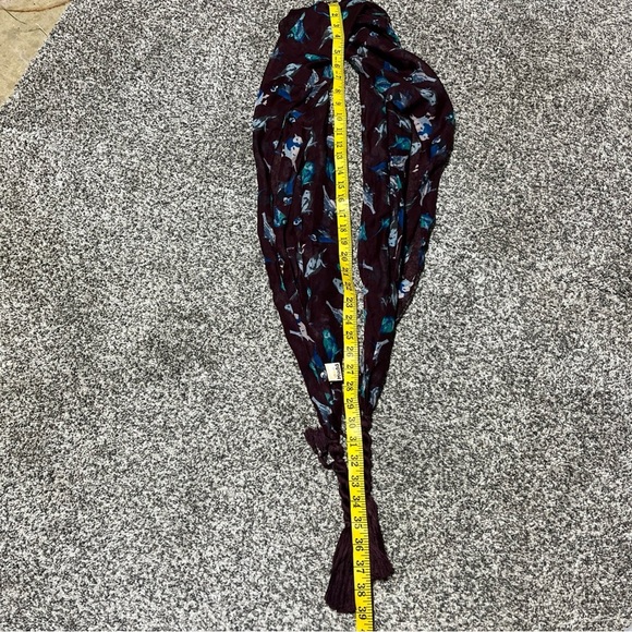 Mudd Y2K Scarf Light Neck Wrap Mauve/ Purple Bird Lover Sheer - Picture 6 of 7